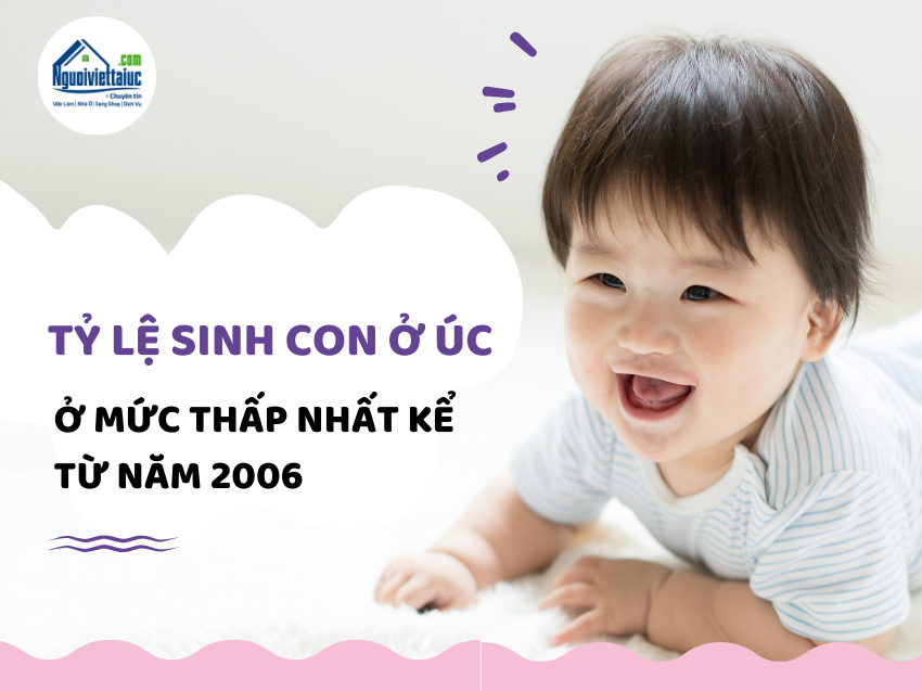Tỷ lệ sinh sản tại Úc sụt giảm do áp lực chi phí sinh hoạt