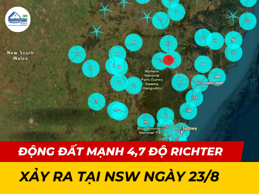 Trận động đất mạnh 4,7 độ richter xảy ra tại bang NSW