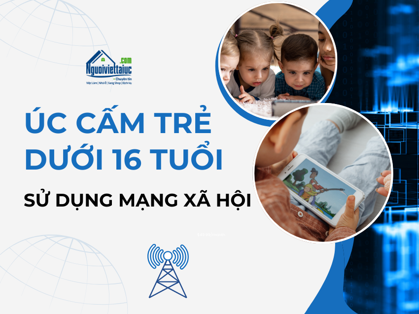 Úc cấm trẻ em dưới 16 tuổi sử dụng mạng xã hội