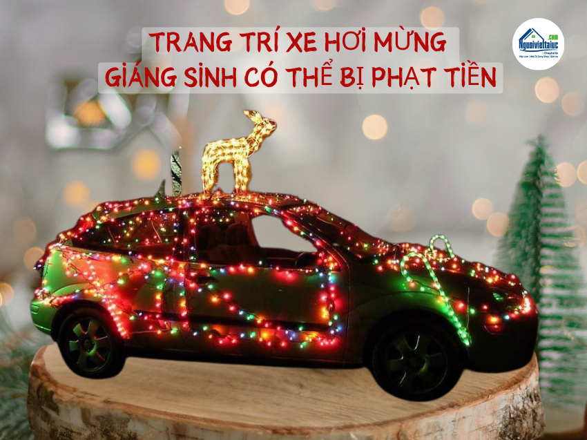 Xu hướng trang trí xe hơi mừng Giáng sinh có thể bị phạt tiề