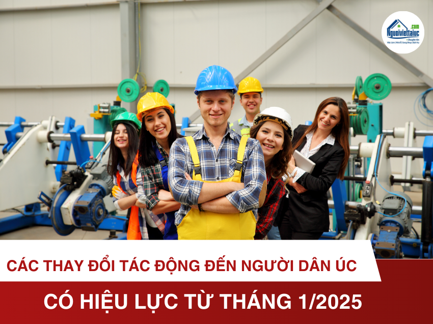 Các thay đổi tác động đến người dân Úc có hiệu lực từ tháng 1/2025