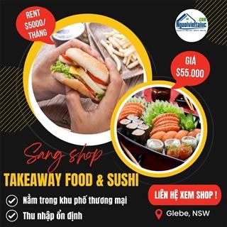 Cần sang shop takeaway and sushi income ổn định vùng city Sydney