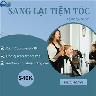 Sang lại shop tóc độc quyền trong mall, cách Cabramatta 15'