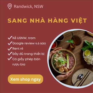 Sang nhà hàng Việt trung tâm Randwick, kế UNSW và tram station