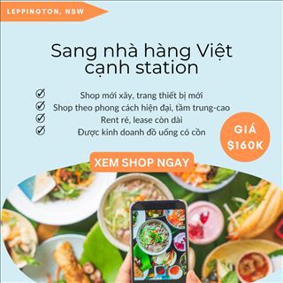 Sang nhà hàng Việt trong shopping center cách station 2' đi bộ
