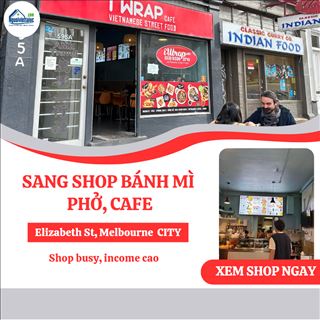 Sang shop I WRAP CAFE bánh mì, cafe income cao, vị trí đẹp ở City