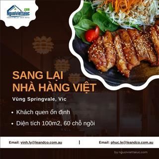 Cần sang lại nhà hàng vị trí thu hút vùng Springvale, Vic