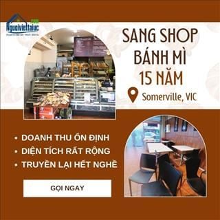 Shop bánh mì thu nhập ổn định vùng Somerville, VIC cần sang lại