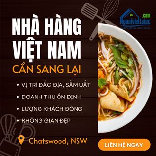 Nhà hàng Việt bận rộn, doanh thu tốt tại Chatswood tìm chủ mới