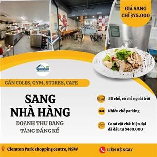Nhà hàng tiềm năng vùng Clemton Park cần sang gấp