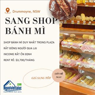 Sang shop bánh mì độc quyền, thu nhập ổn định vùng Drummoyne, NSW