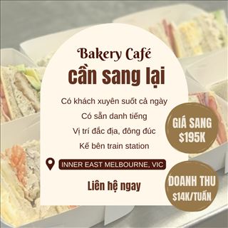 Shop bakery cafe doanh thu ổn định vùng Melbourne cần sang lại