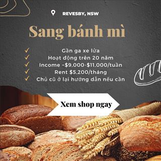 Sang lại tiệm bánh mì danh tiếng kế ga xe lửa vùng Revesby, NSW