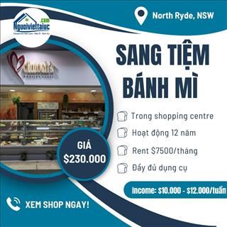 Sang lại tiệm bánh mỳ lâu năm trong shopping vùng Sydney