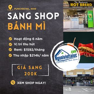 Sang shop bánh mì thu nhập cao vị trí đắc địa ở Punchbowl, NSW