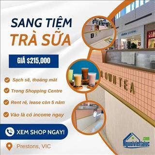 Sang tiệm trà sữa GOTCHA rent rẻ trong shopping centre ở Preston
