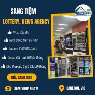 Sang lại tiệm Lottery, Tobacco, News agency vùng Carlton, Vic