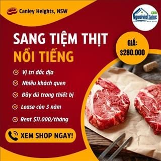Sang lại tiệm thịt có lợi nhuận tốt vùng Canley Heights, NSW