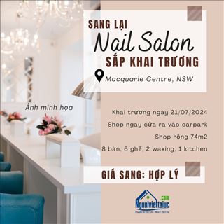 Sang shop nail franchise sắp khai trương trong Macquarie Centre