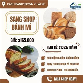 Sang gấp shop bánh mỳ rent rết rẻ, income ổn định gần Bankstown