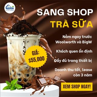 Sang shop trà sữa trong shopping centre vùng Kogarah, NSW