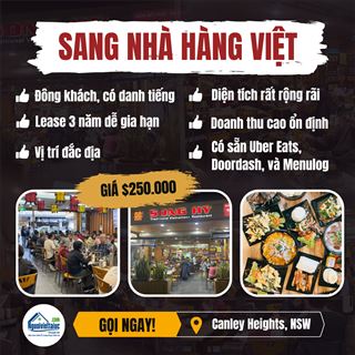 Sang lại nhà hàng Việt vị trí đẹp nhất vùng Canley Heights, NSW