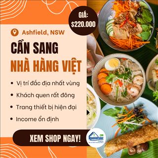Sang nhà hàng Việt doanh thu và lợi nhuận cao tại Ashfield, NSW