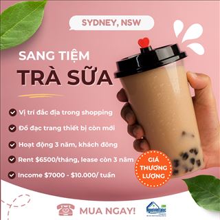 Sang tiệm trà sữa lợi vị trí đặc địa trong shopping, rent hợp lý