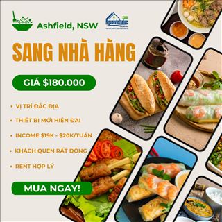 Sang nhà hàng Việt doanh thu và lợi nhuận cao tại Ashfield, NSW