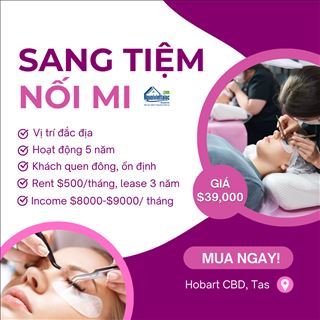 Sang shop nối mi rent rất rẻ tại Hobart CBD với giá chỉ 39,000