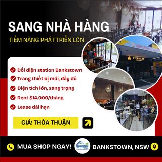 Sang lại nhà hàng lớn, sang trọng vị trí đắc địa vùng Bankstown