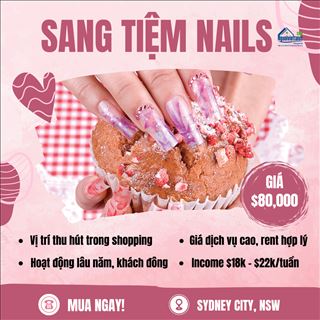 Sang tiệm nails lâu năm, doanh thu cao trong shopping vùng Sydney