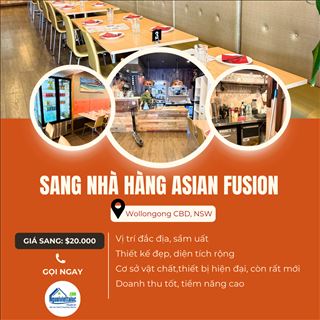 Sang nhà hàng Asian Fusion tại Wollongong CBD, doanh thu cao