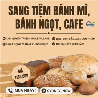 Sang tiệm bánh mì, bánh ngọt, cà phê độc quyền, không cạnh tranh