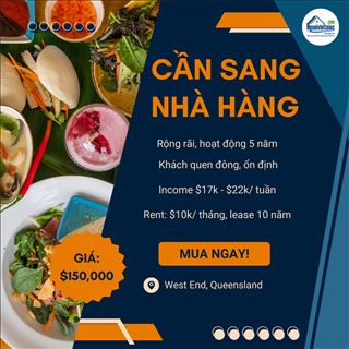 Sang nhà hàng rộng rãi, đông khách vùng West End, Queensland