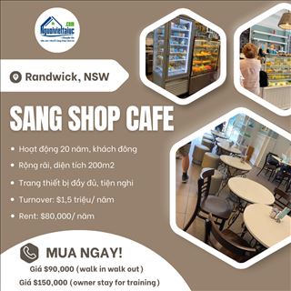 Sang shop Cafe lâu đời, doanh thu cao vùng Randwick, NSW