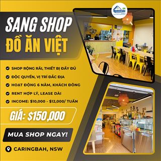 Sang shop đồ ăn Việt độc quyền, vị trí đắc địa vùng Caringbah, NSW