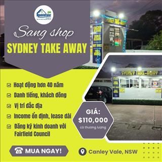 Sang shop take away lâu đời, doanh thu tốt ở Canley Vale NSW